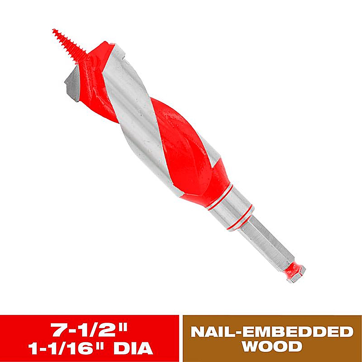Diablo - DAG1170 - Dura-Tip 1-1/2 In. D X 7.5 In. L Auger Bit High Speed Steel 1 Piece