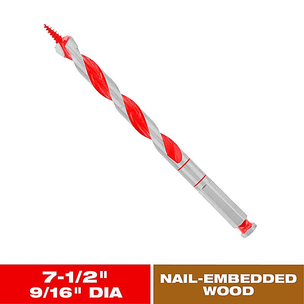 Diablo - DAG1060 - Dura-Tip 9/16 In. D X 7.5 In. L Auger Bit High Speed Steel 1 Piece