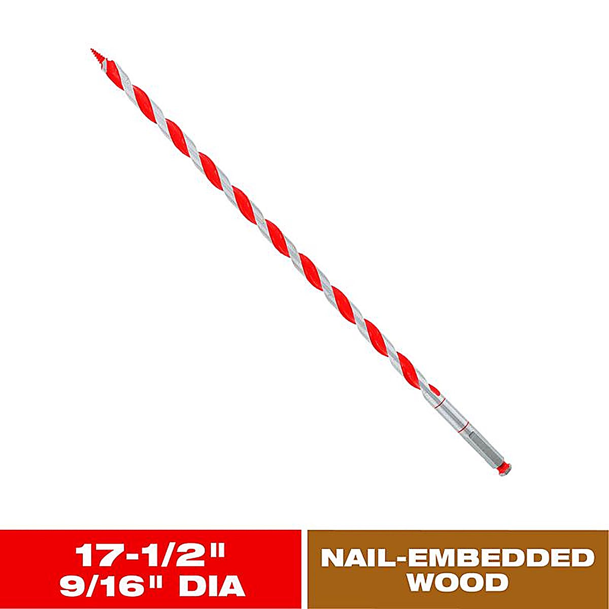 Diablo - DAG3040 - Dura-Tip 9/16 In. D X 17.5 In. L Auger Bit High Speed Steel 1 Piece
