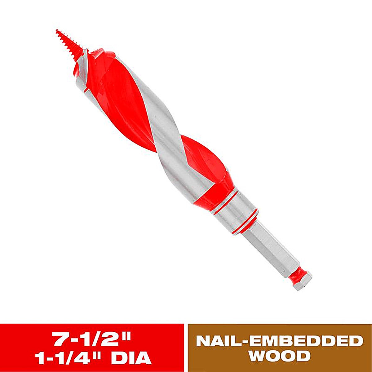Diablo - DAG1150 - Dura-Tip 1-1/4 In. D X 7.5 In. L Auger Bit High Speed Steel 1 Piece