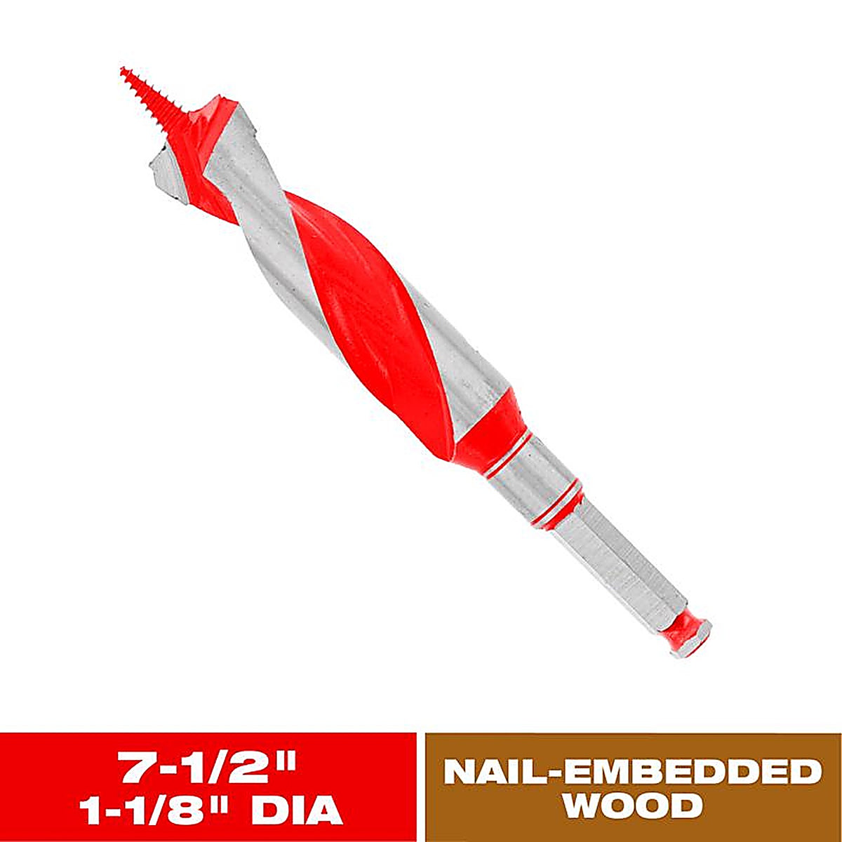 Diablo - DAG1140 - Dura-Tip 1-1/8 In. D X 7.5 In. L Auger Bit High Speed Steel 1 Piece