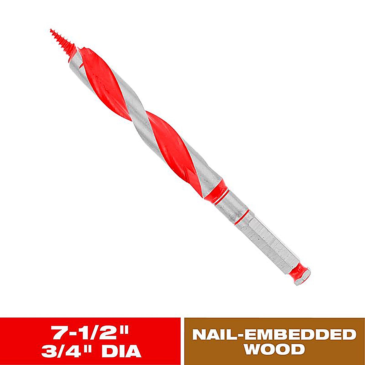 Diablo - DAG1090 - Dura-Tip 3/4 In. D X 7.5 In. L Auger Bit High Speed Steel 1 Piece