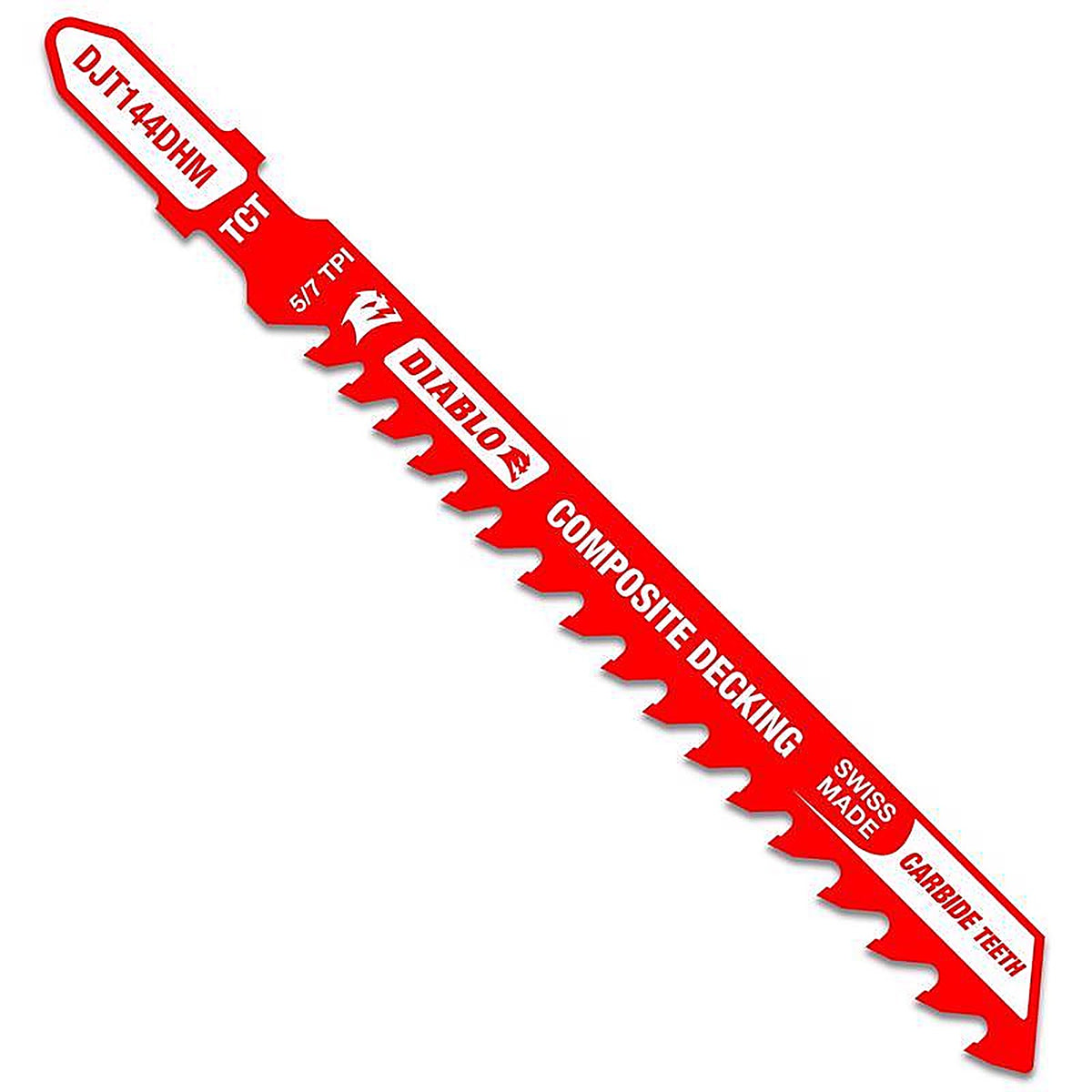 Diablo - DJT144DHM - 4 In. Carbide T-Shank Composite Decking Jig Saw Blade 5/7 TPI 1 Pack