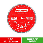Diablo - DMADS1400 - 14 In. D X 1 In. Diamond Segmented Masonry Cut-Off Disc