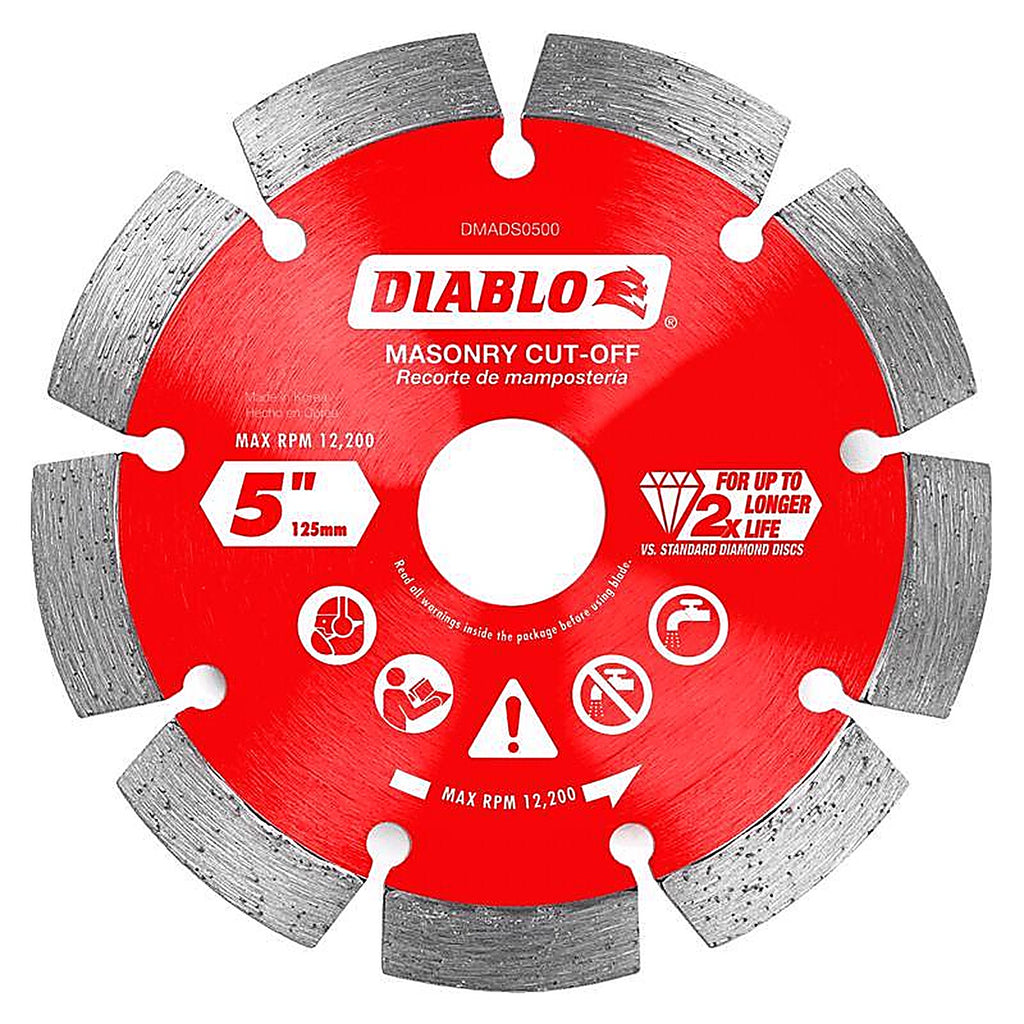 Diablo - DMADS0500 - 5 In. D X 7/8 In. Diamond Masonry Cut-Off Disc 1 Pack