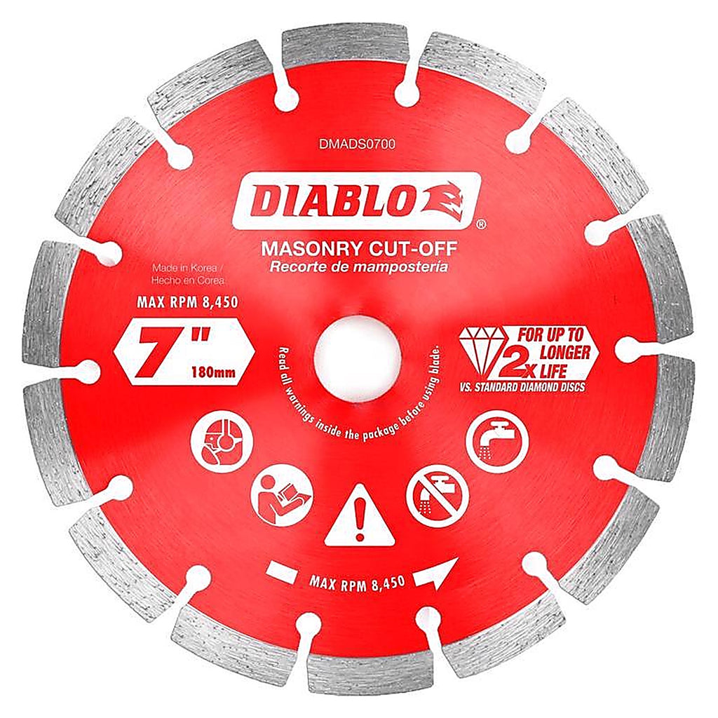 Diablo - DMADS0700 - 7 In. D X 7/8 In. Diamond Masonry Cut-Off Disc 1 Pack