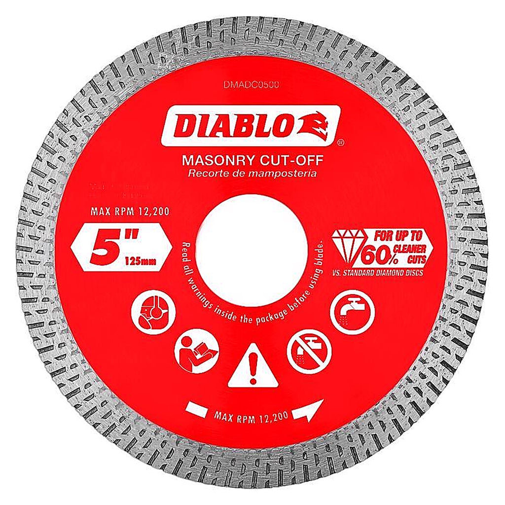 Diablo - DMADC0500 - 5 In. D X 7/8 In. Diamond Masonry Cut-Off Disc 1 Pack