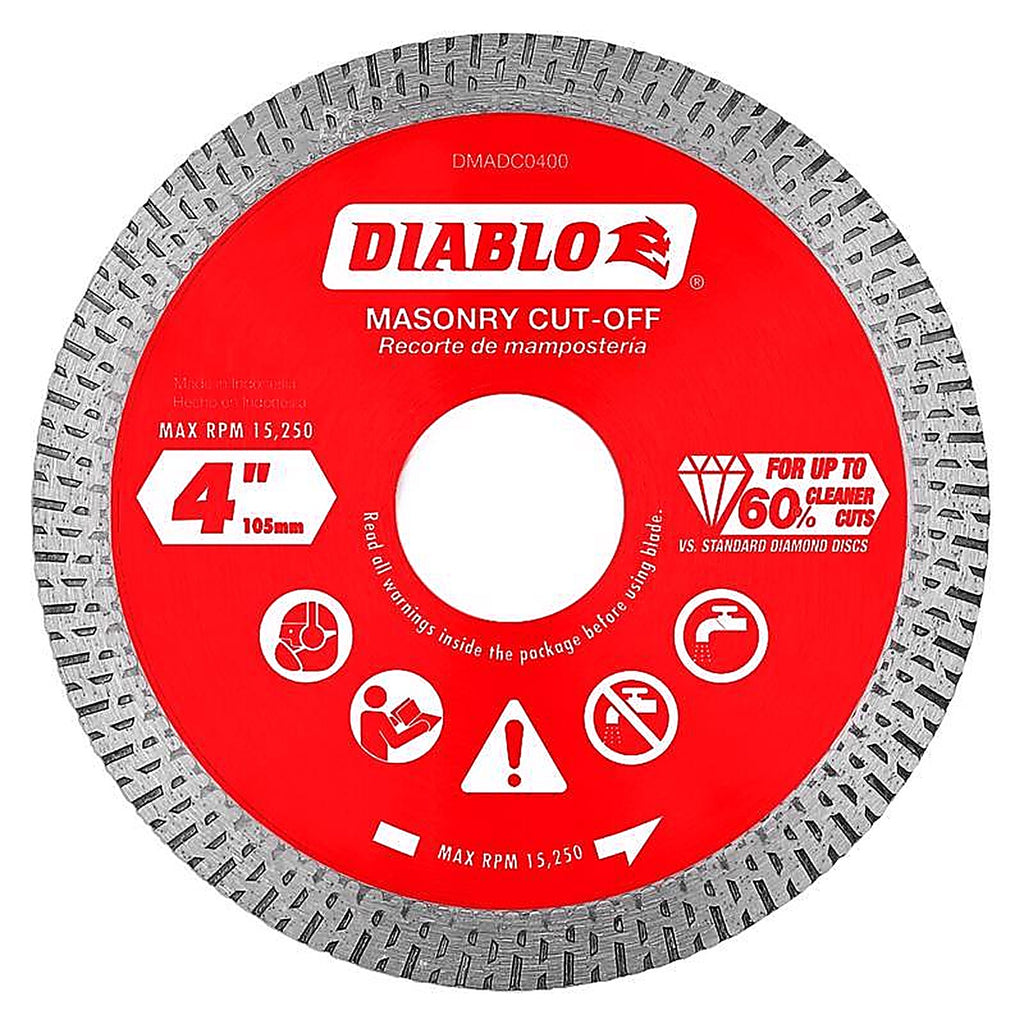 Diablo - DMADC0400 - 4 In. D X 7/8 In. Diamond Masonry Cut-Off Disc 1 Pack