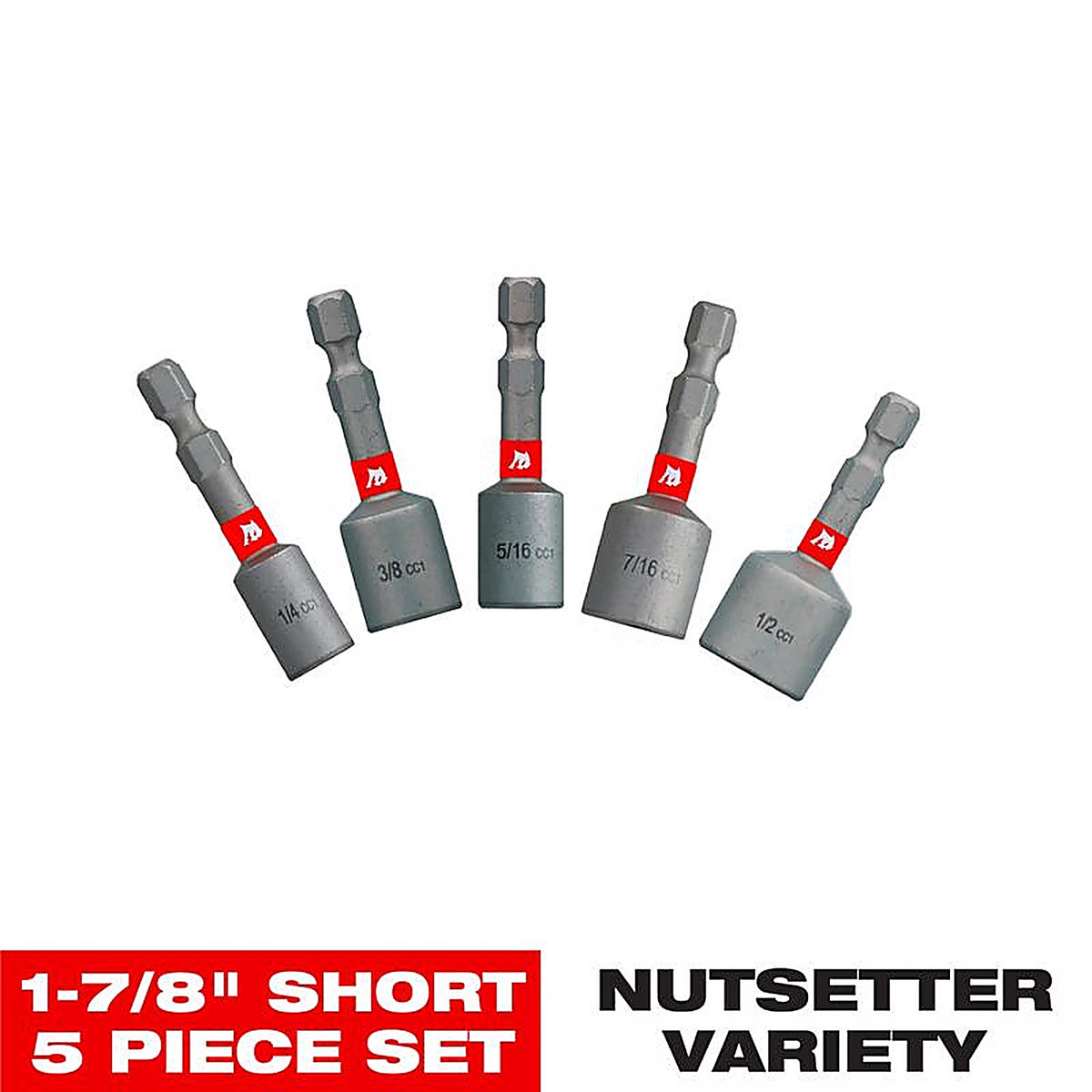 Diablo - DNTSS-S5 - 1-7/8 In. L Black Oxide Magnetic Nut Setter Set 5 Piece