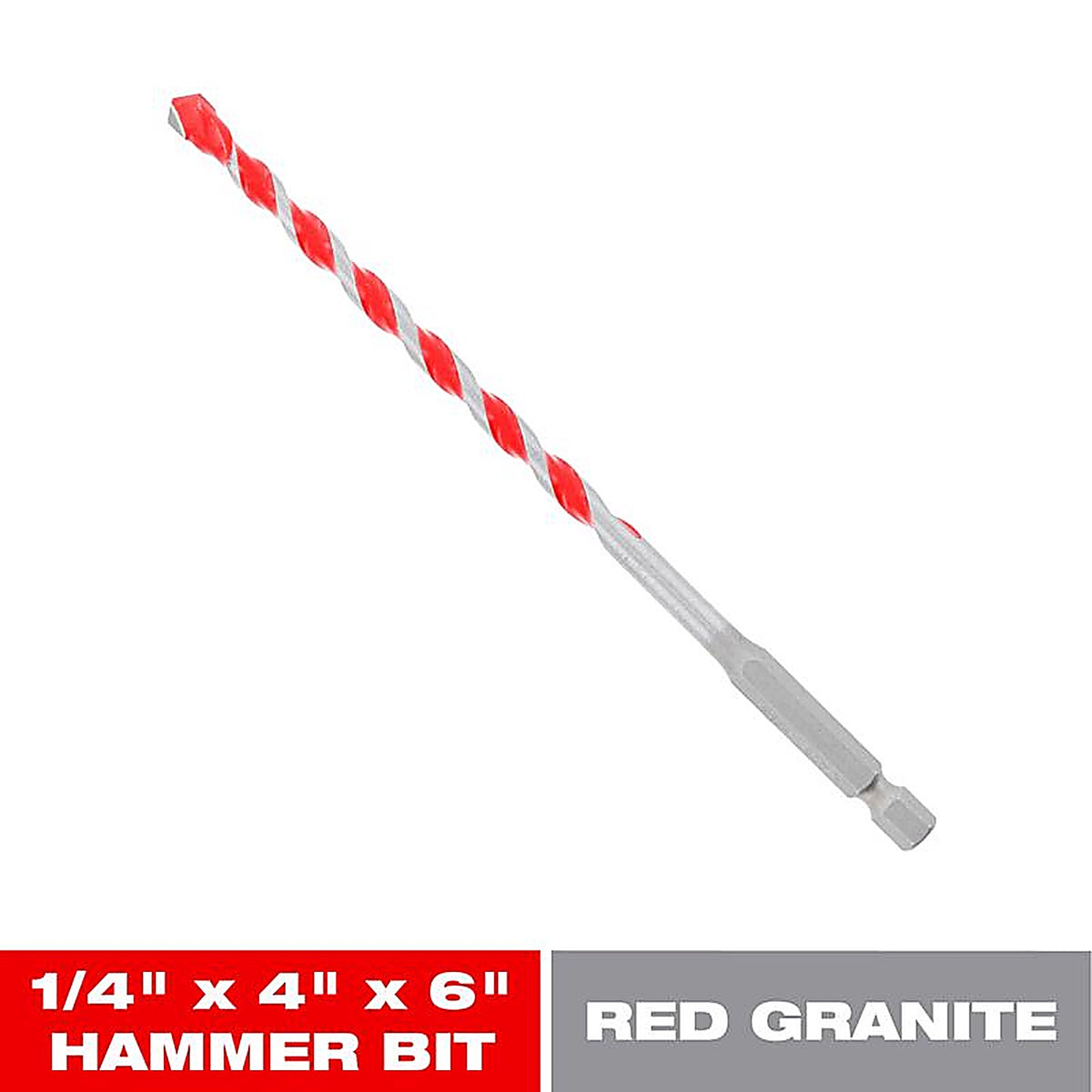Diablo DMARG1070 SPEEDemon 1/4 in. X 6 in. L Carbide Red Granite Hammer Bit 1 pk