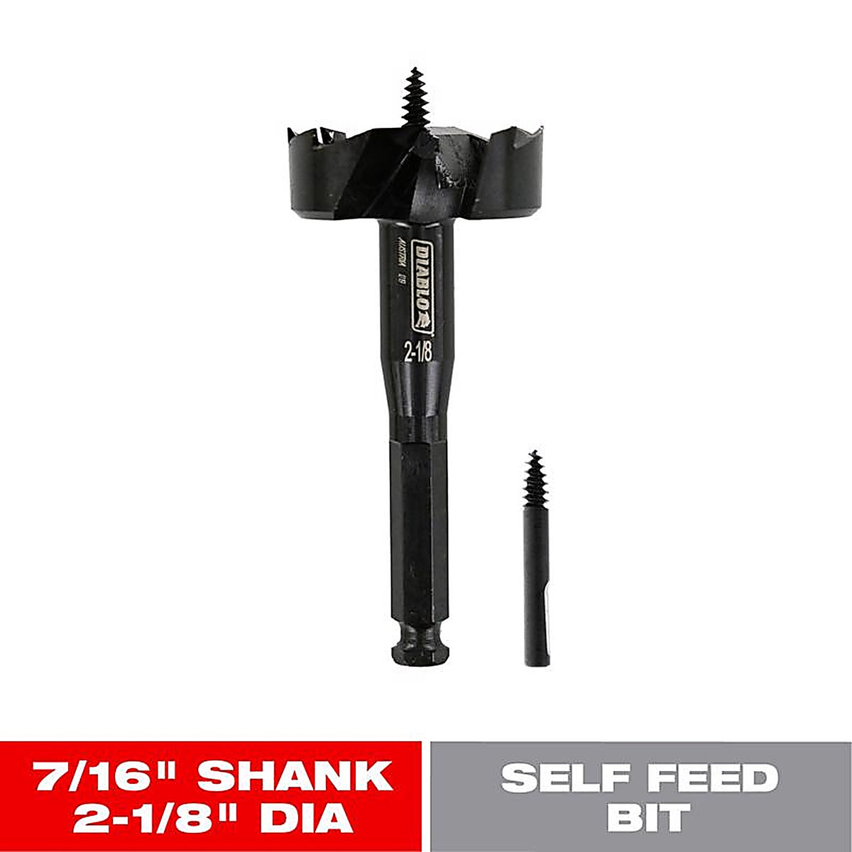 Diablo - DSF2125 - 2-1/8 In. X 5-1/8 In. L Steel Self-Feed Bit HEX Shank 1 Pack