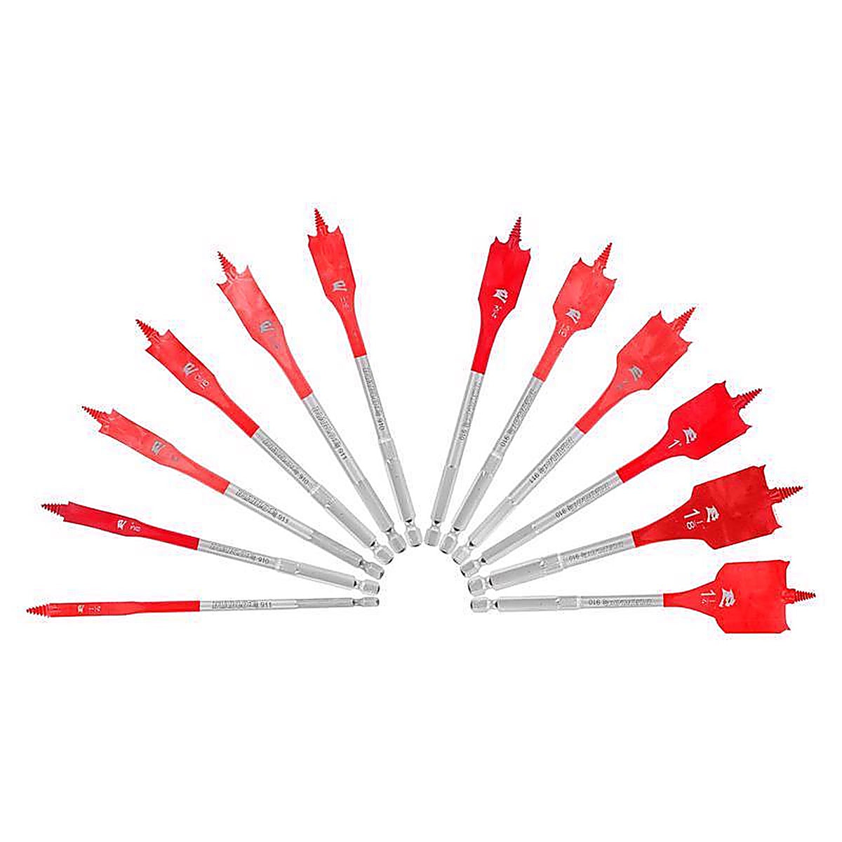 Diablo - DSP2950-S12 - 6 In. L High Speed Steel Clean Wood Spade Bit Set HEX Shank 12 Piece