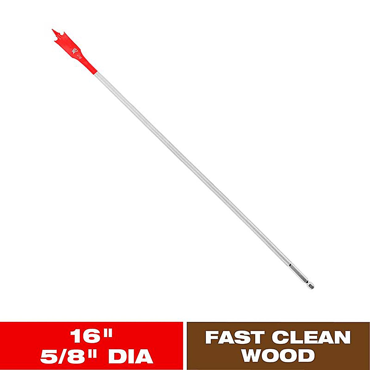 Diablo - DSP3030 - 5/8 In. X 16 In. L High Speed Steel Clean Wood Spade Bit HEX Shank 1 Pack