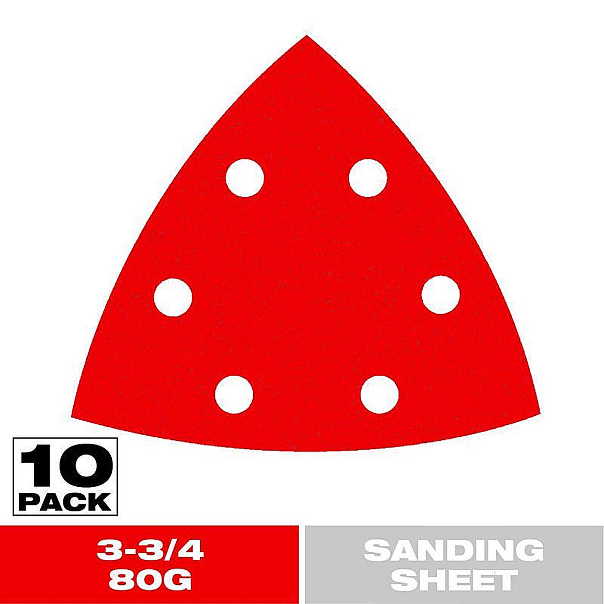 Diablo DCT334080H10G 3-3/4 in. Ceramic Blend Hook and Lock Triangle Sanding Sheets 80 Grit Coarse 10 pk