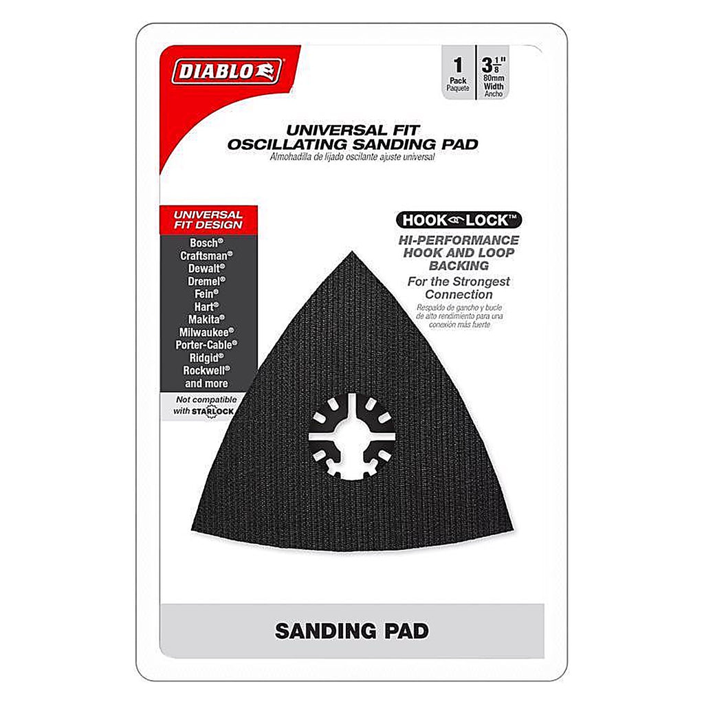 Diablo - DOUSAND - 3-1/8 In. X 3-1/8 In. W Rubber Triangular Oscillating Sanding Pad 1 Pack