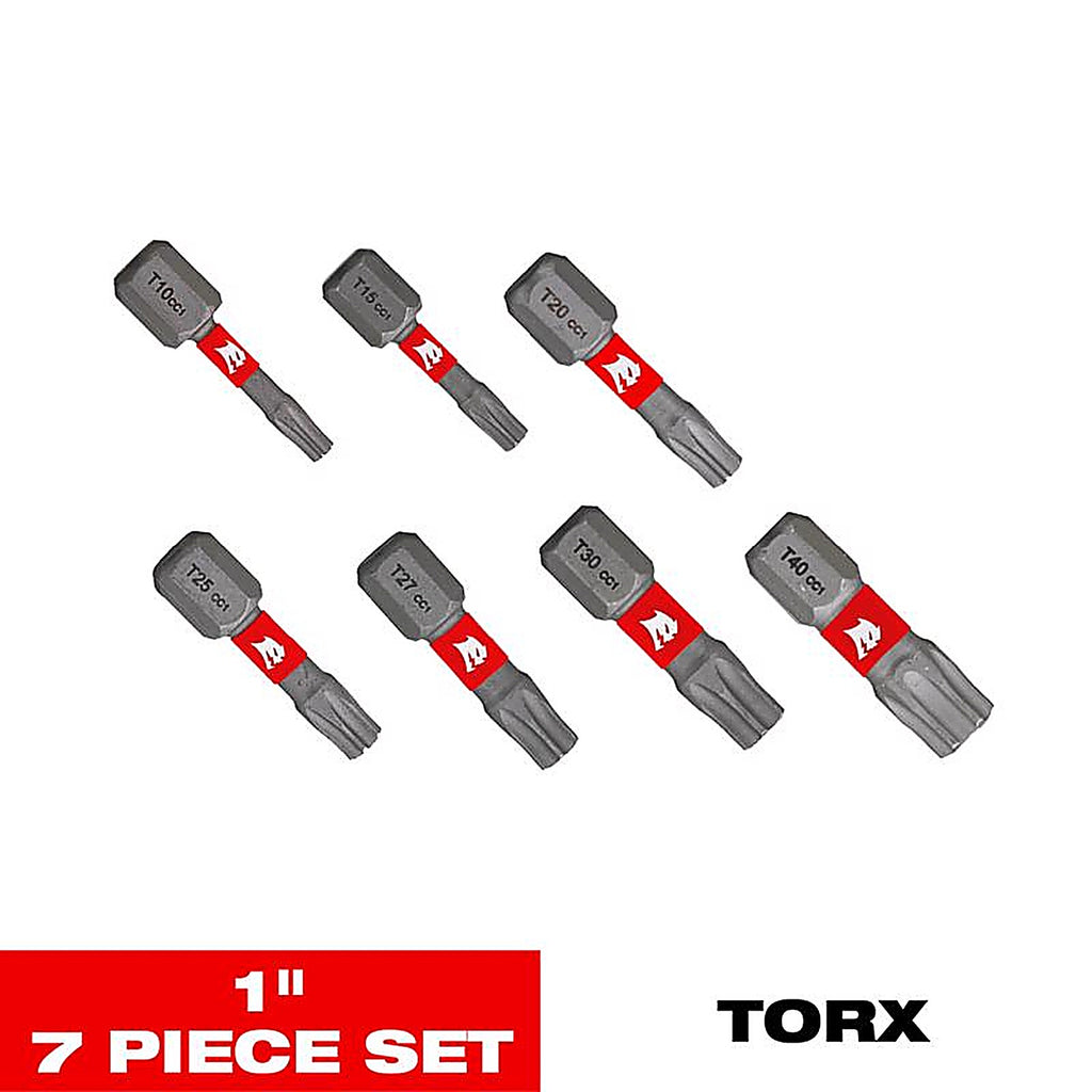 Diablo - DTV1-S7 - Torx 1 In. L Drive Bit Set Black Oxide 7 Piece
