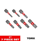 Diablo - DTV1-S7 - Torx 1 In. L Drive Bit Set Black Oxide 7 Piece
