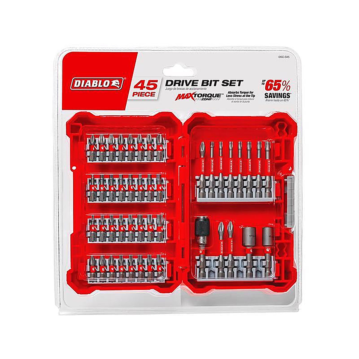 Diablo - DSC-S45 - Driver Bit Set Black Oxide 45 Piece