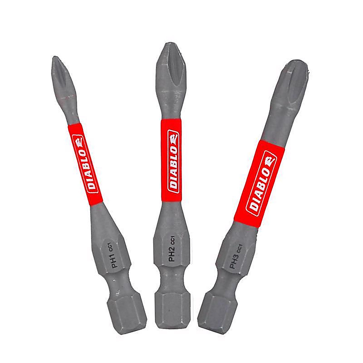 Diablo - DPHV2-S3 - Phillips 2 In. L Drive Bit Set Black Oxide 3 Piece