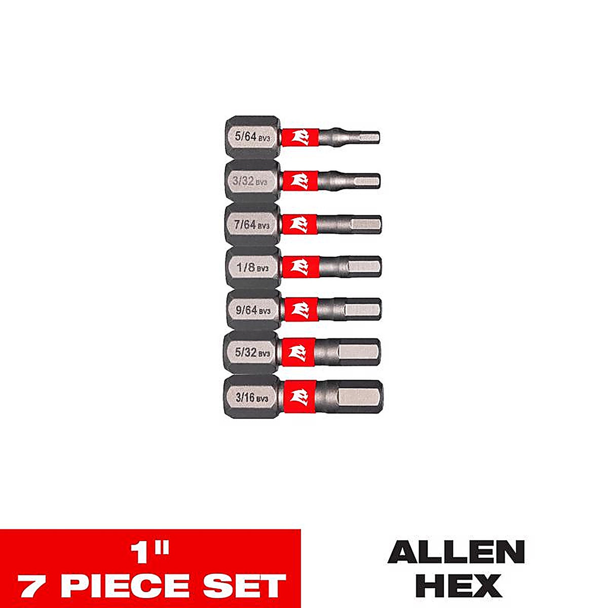 Diablo - DHXV1-S7 - HEX 1 In. L Drive Bit Set 7 Piece