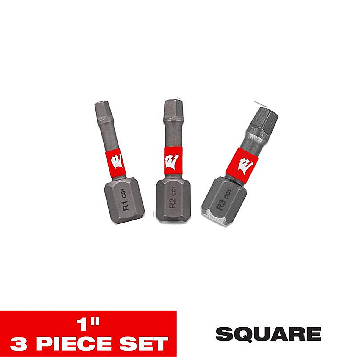Diablo - DSQV1-S3 - Square 1 In. L Driver Bit Set Black Oxide 3 Piece