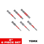 Diablo - DTV2-S6 - Torx 2 In. L Drive Bit Set Black Oxide 6 Piece