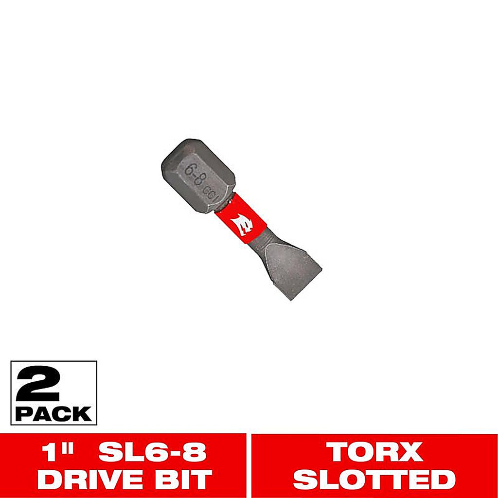 Diablo - DSL681P2 - Slotted Sl6-8 X 1 In. L Driver Bit Black Oxide 2 Pack