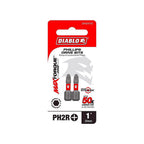 Diablo - DPH2R1P2 - Phillips Reduced #2 X 1 In. L Drywall Screwdriver Bit Black Oxide 2 Pack