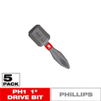 Diablo - DPH11P5 - Phillips #1 X 1 In. L Driver Bit Black Oxide 5 Pack