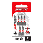 Diablo - DPH11P5 - Phillips #1 X 1 In. L Driver Bit Black Oxide 5 Pack