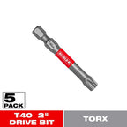 Diablo - DT402P5 - Torx #40 X 2 In. L Driver Bit Black Oxide 5 Pack