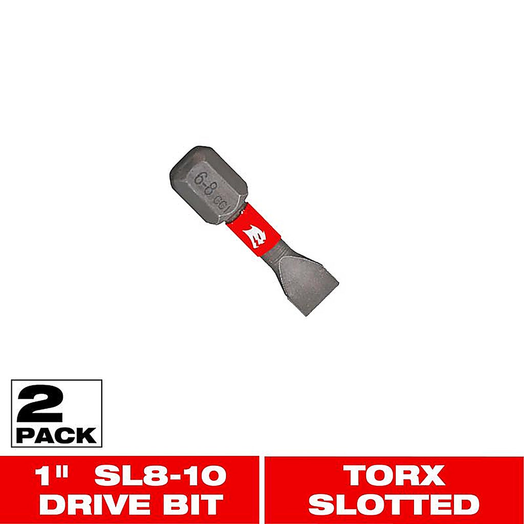 Diablo - DSL8101P2 - Slotted Sl8-10 X 1 In. L Driver Bit Black Oxide 2 Pack