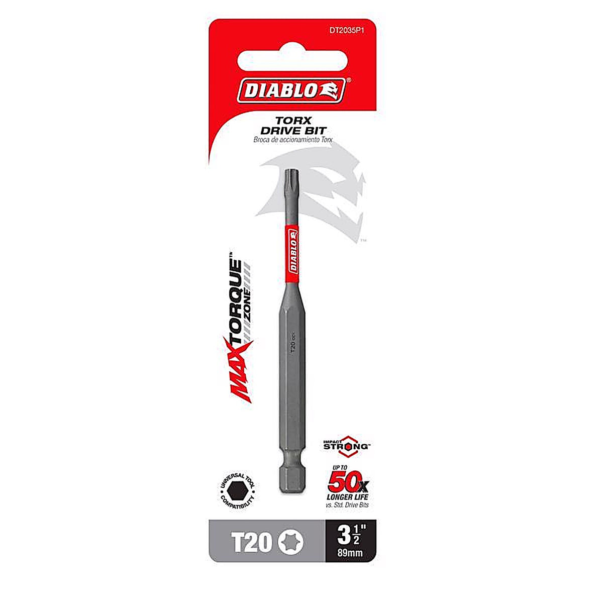 Diablo - DT2035P1 - Torx #20 X 3-1/2 In. L Driver Bit Black Oxide 1 Piece