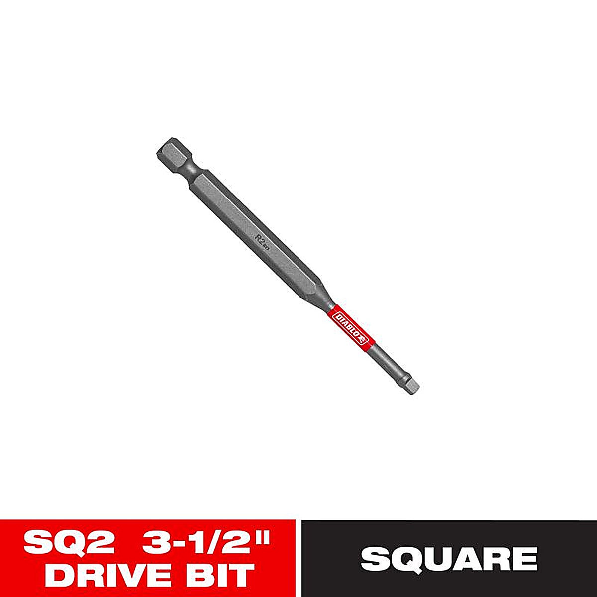 Diablo - DSQ235P1 - Square #2 X 3-1/2 In. L Sq2 Driver Bit Black Oxide 1 Piece