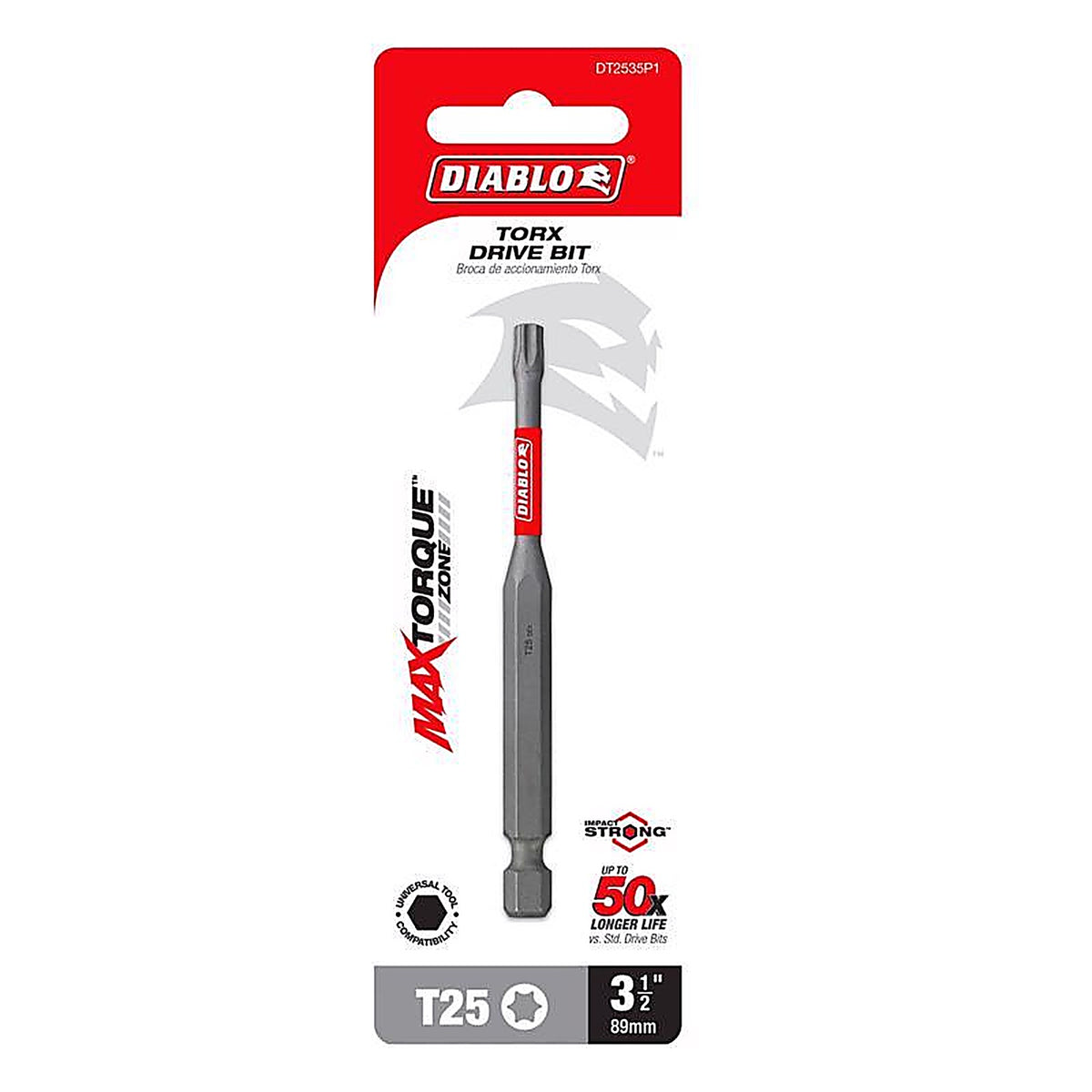 Diablo - DT2535P1 - Torx #25 X 3-1/2 In. L Driver Bit Black Oxide 1 Piece