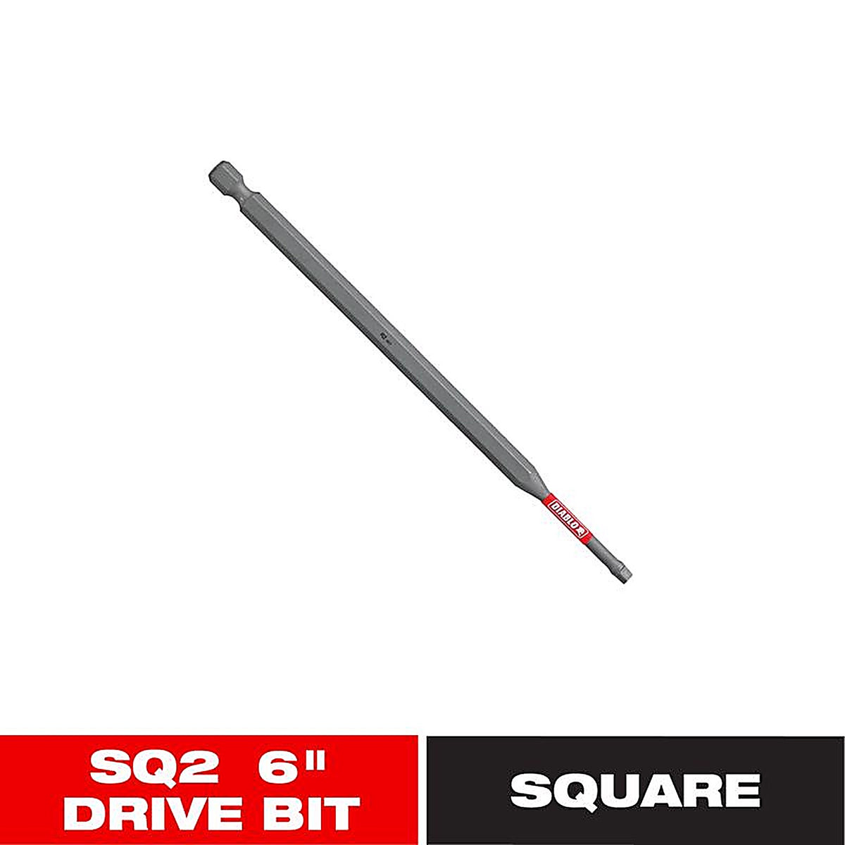 Diablo - DSQ26P1 - Square #2 X 6 In. L Sq2 Driver Bit Black Oxide 1 Piece