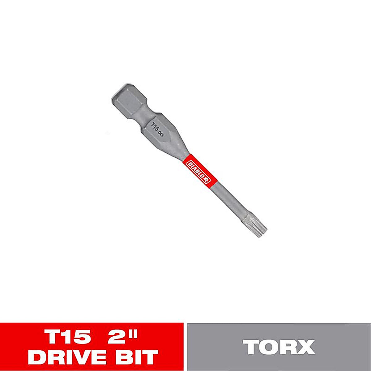 Diablo - DT152P1 - Torx #15 X 2 In. L Driver Bit Black Oxide 1 Piece