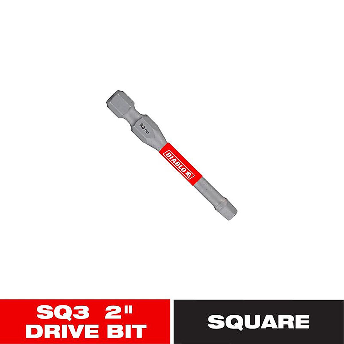 Diablo - DSQ32P1 - Square #3 X 2 In. L Sq3 Driver Bit Black Oxide 1 Piece