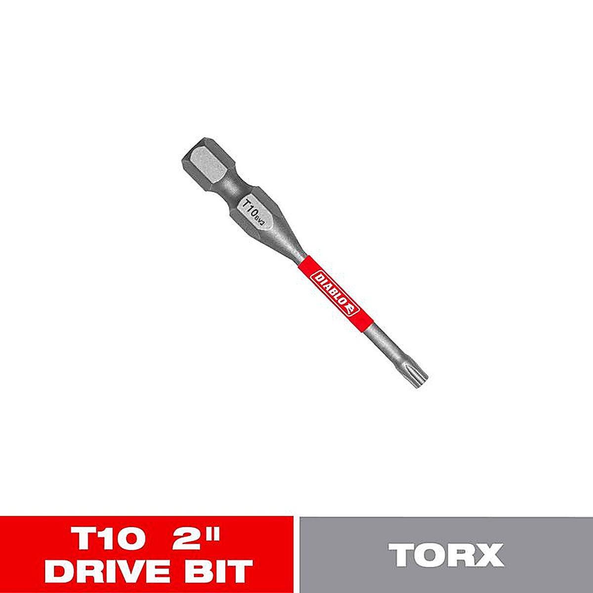 Diablo - DT102P1 - Torx #10 X 2 In. L Driver Bit Black Oxide 1 Piece