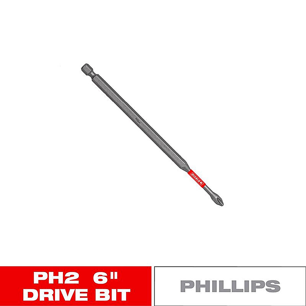 Diablo - DPH26P1 - Phillips #2 X 6 In. L Driver Bit Black Oxide 1 Piece