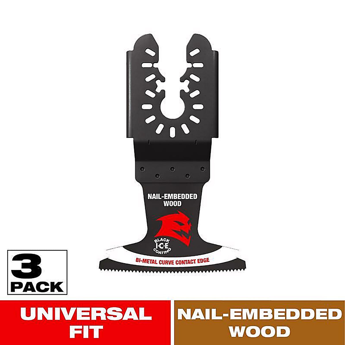 Diablo - DOU250BW3 - 2-1/2 In. W Bi-Metal Curve Contact Edge Oscillating Blade Nail-Embedded Wood 3 Pack