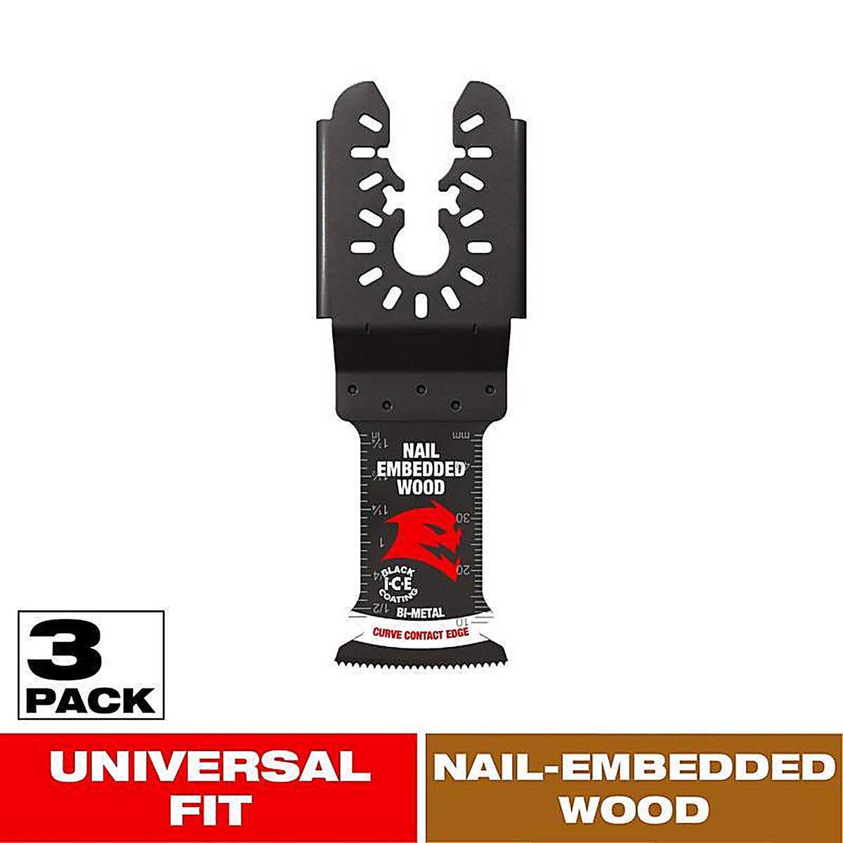 Diablo - DOU125BW3 - 1-1/4 In. X 1-1/4 In. W Bi-Metal Oscillating Blade Nail-Embedded Wood 3 Pack