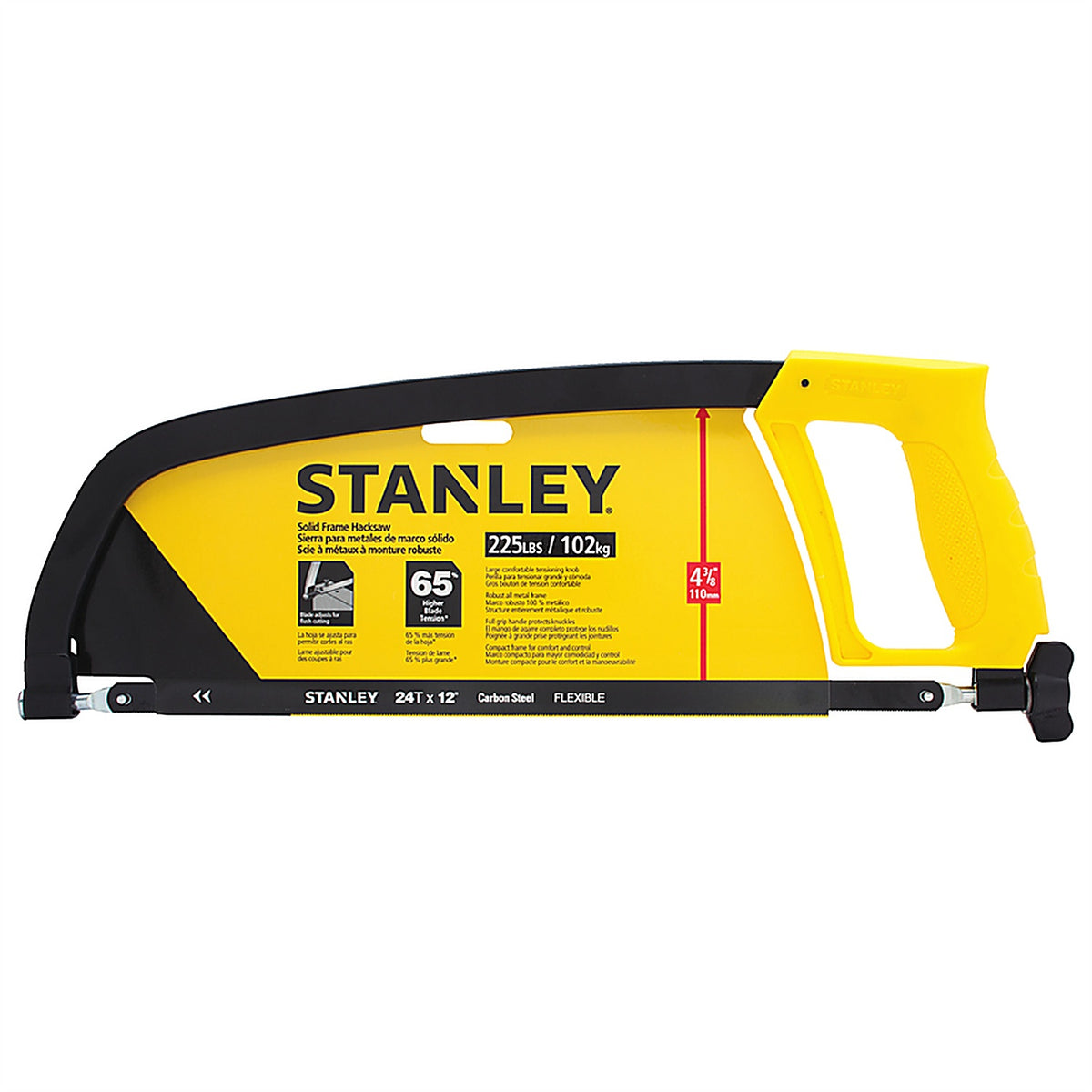 Stanley STHT20138 12 in. Carbon Steel Hacksaw Black/Yellow 1/pc.