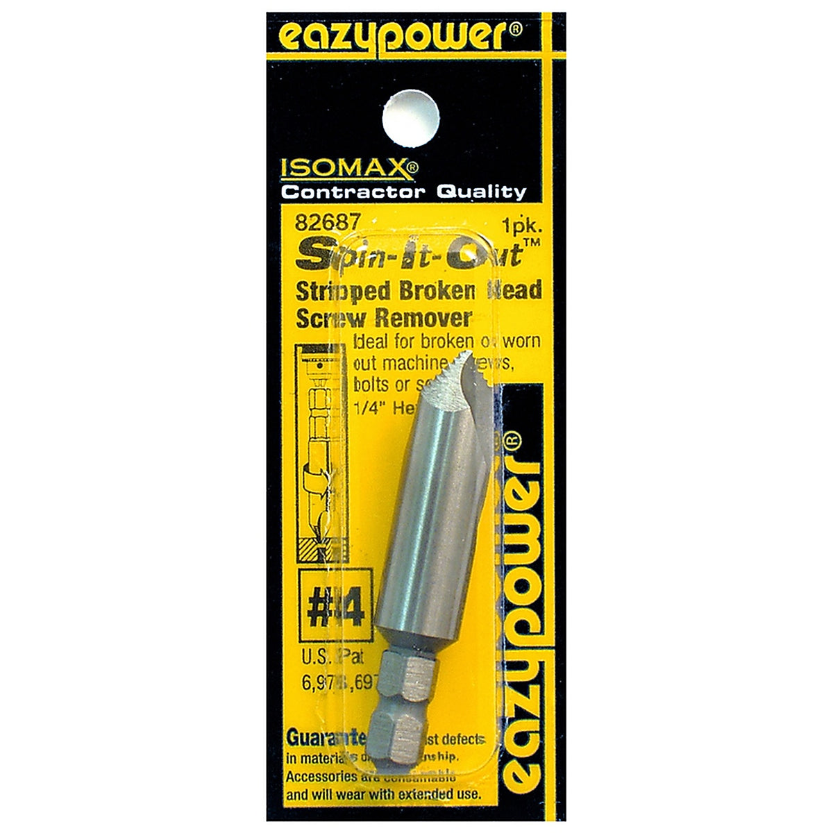 Eazypower - 82687 - Isomax #4 Sizes Steel Screw Remover 2 In. 1 Piece