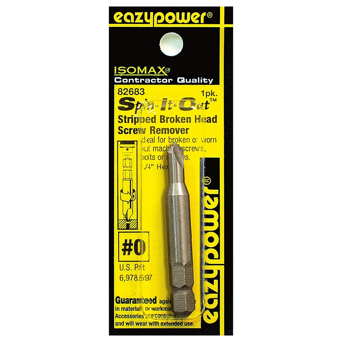 Eazypower - 82683 - Isomax #0 Sizes M2 High Speed Steel Screw Remover 2 In. 1 Piece