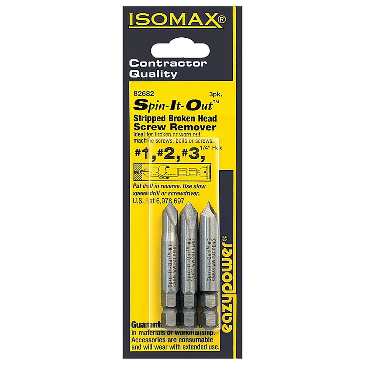 Eazypower - 82682 - Isomax M2 High Speed Steel Screw Remover Set 3 Piece