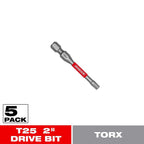 Diablo - DT252P5 - Torx #25 X 2 In. L Driver Bit Black Oxide 5 Piece