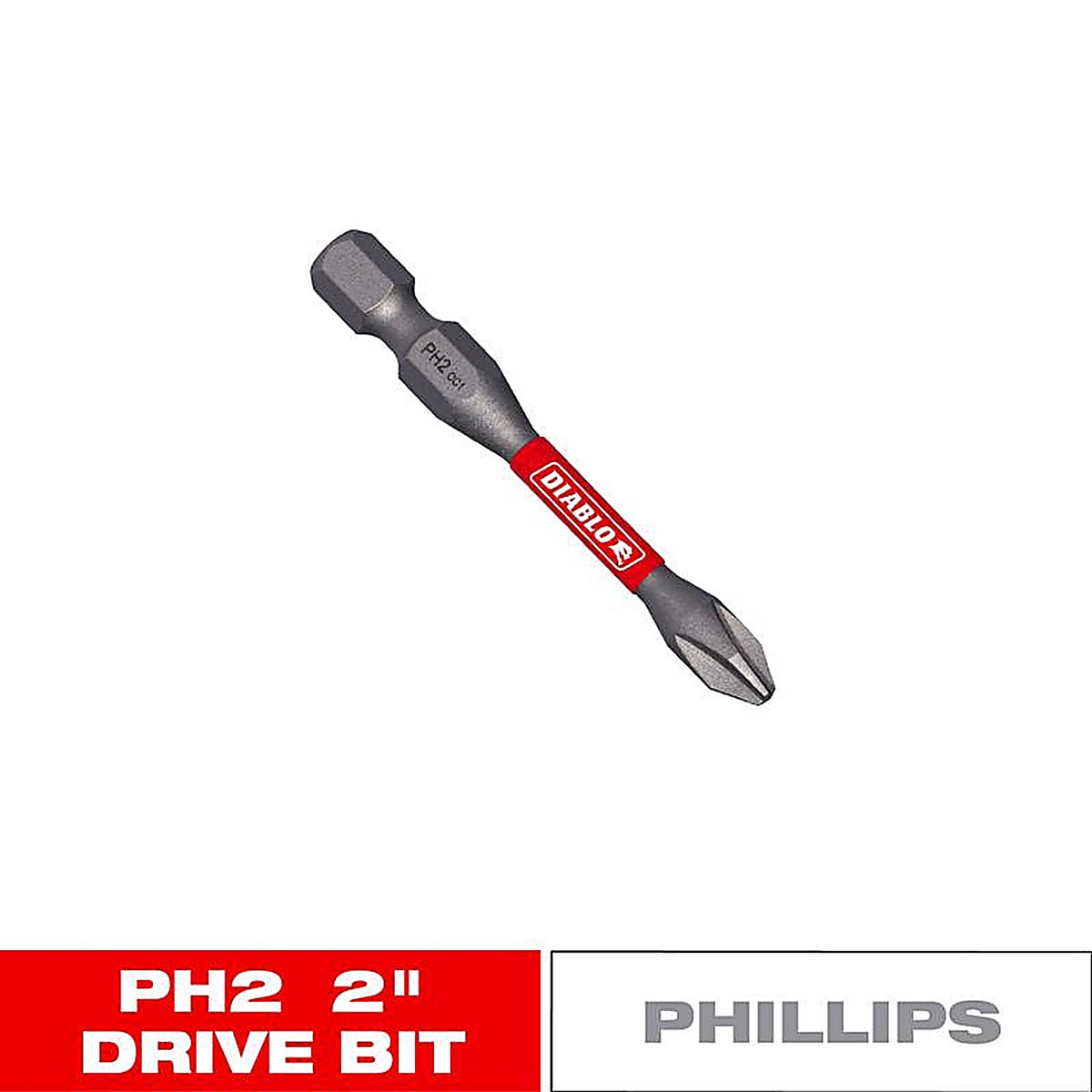 Diablo - DPH22P1 - Phillips #2 X 2 In. L Driver Bit 1 Pack