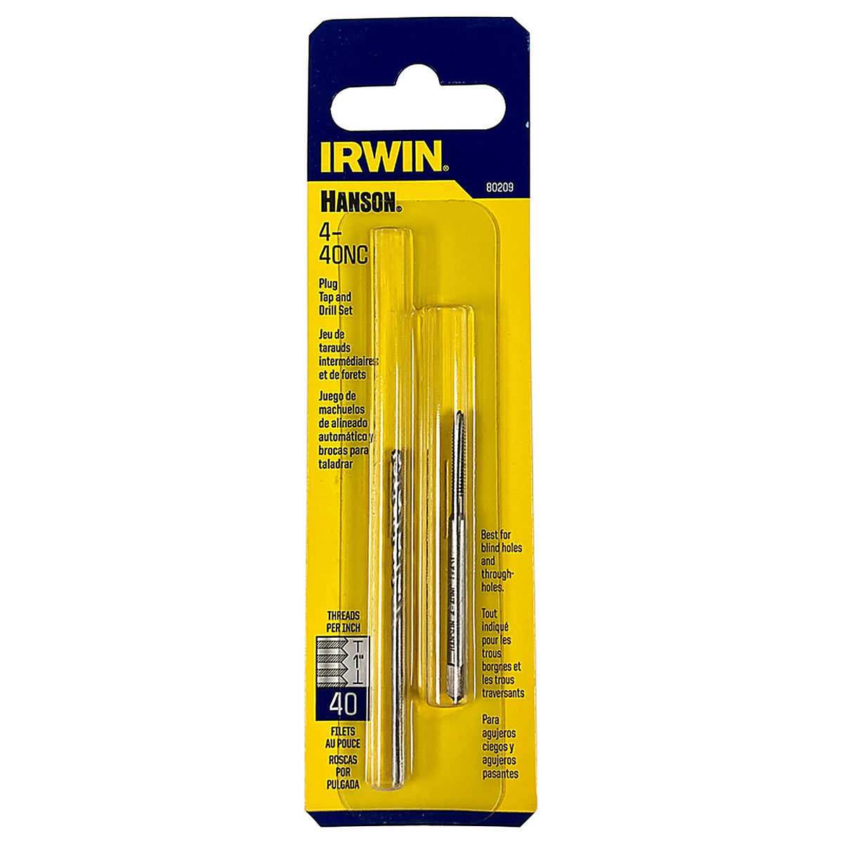 Irwin - 80209 - Hanson Drill and Tap Bit 4-40 2 Piece