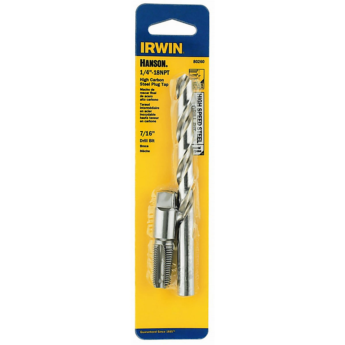 Irwin - 80260 - Hanson High Speed Steel Drill and Tap Bit 1/4 In. 2 Piece